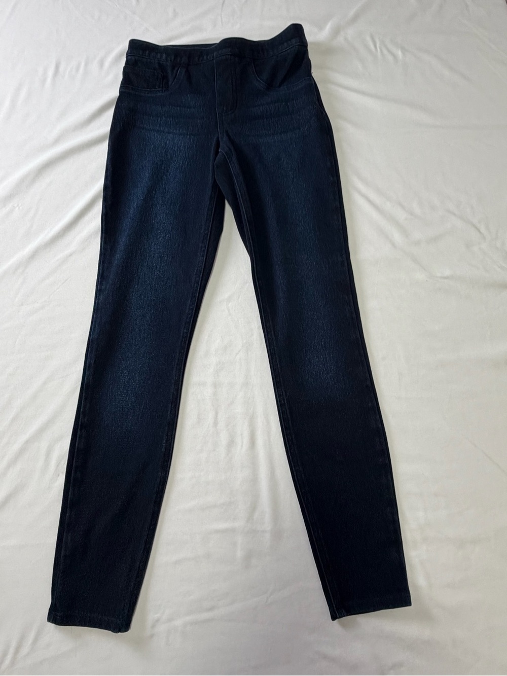 SPANX Navy Skinny Jeans leggings faux front pockets